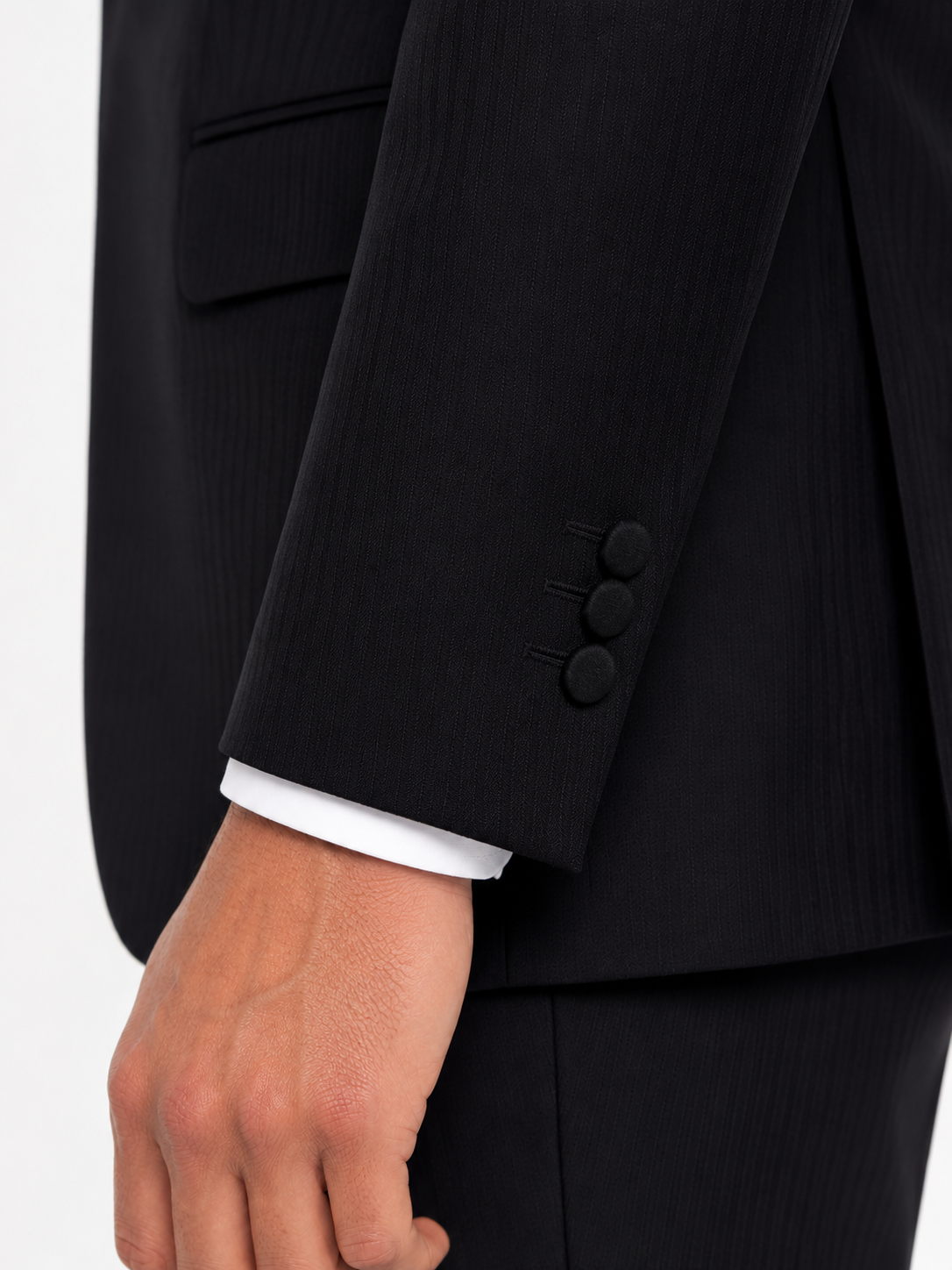 Black Stripe 2 Piece Dinner Suit | 100% Pure Wool | Torre Uomo | Brand New
