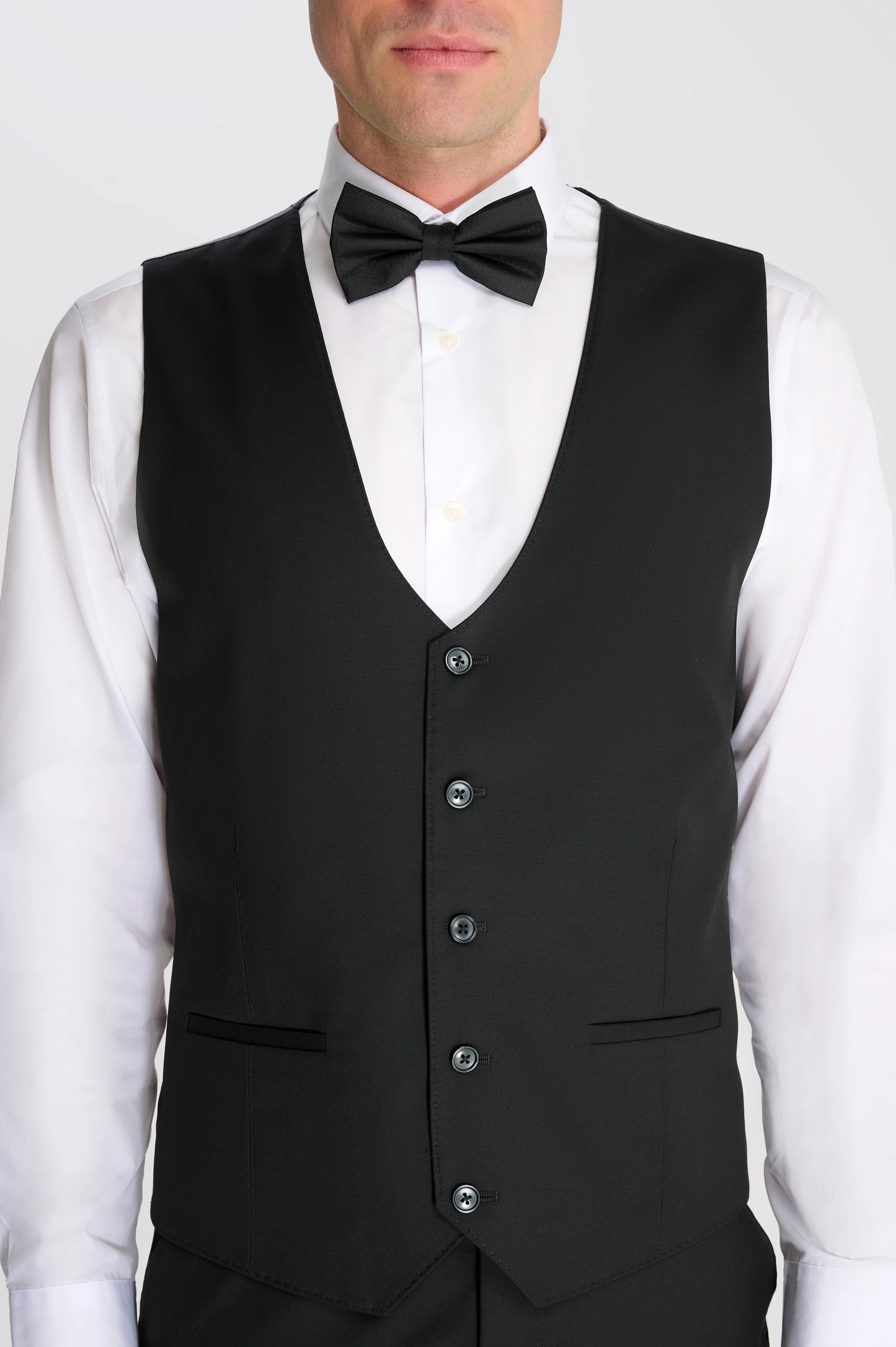 Black 3 Piece Tuxedo Tailored Fit Dinner Suit | Jacket, Waistcoat & Trousers | Edina