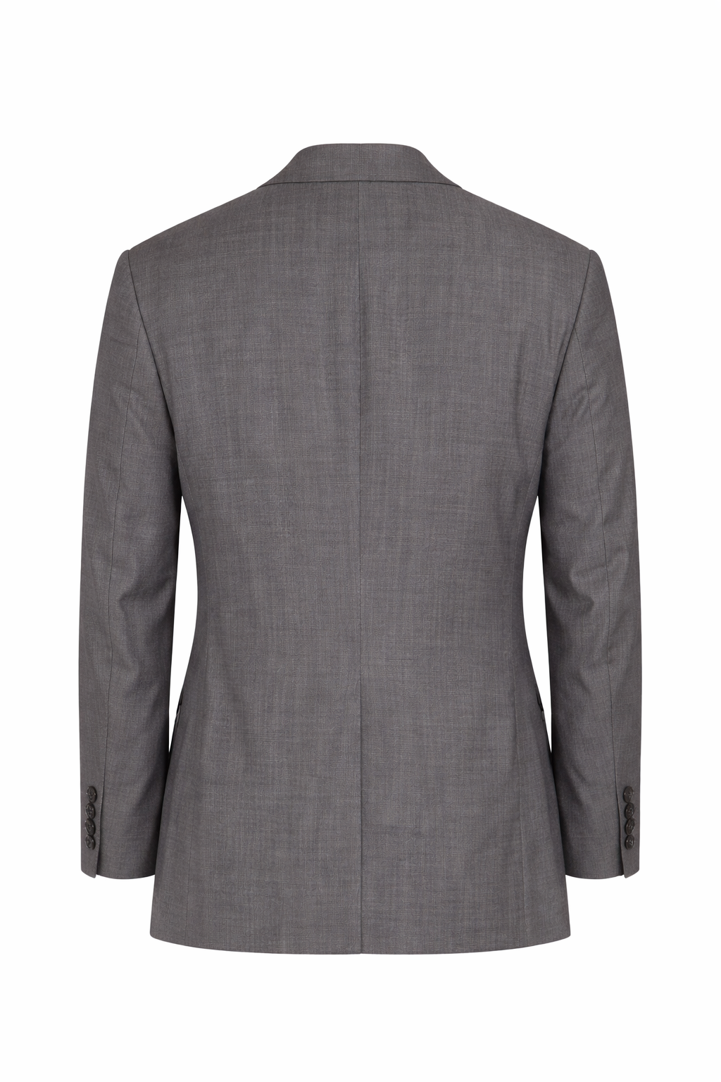 Silver Grey Suit Jacket | Longer Line 100% Wool Blazer | Fine Herringbone Weave