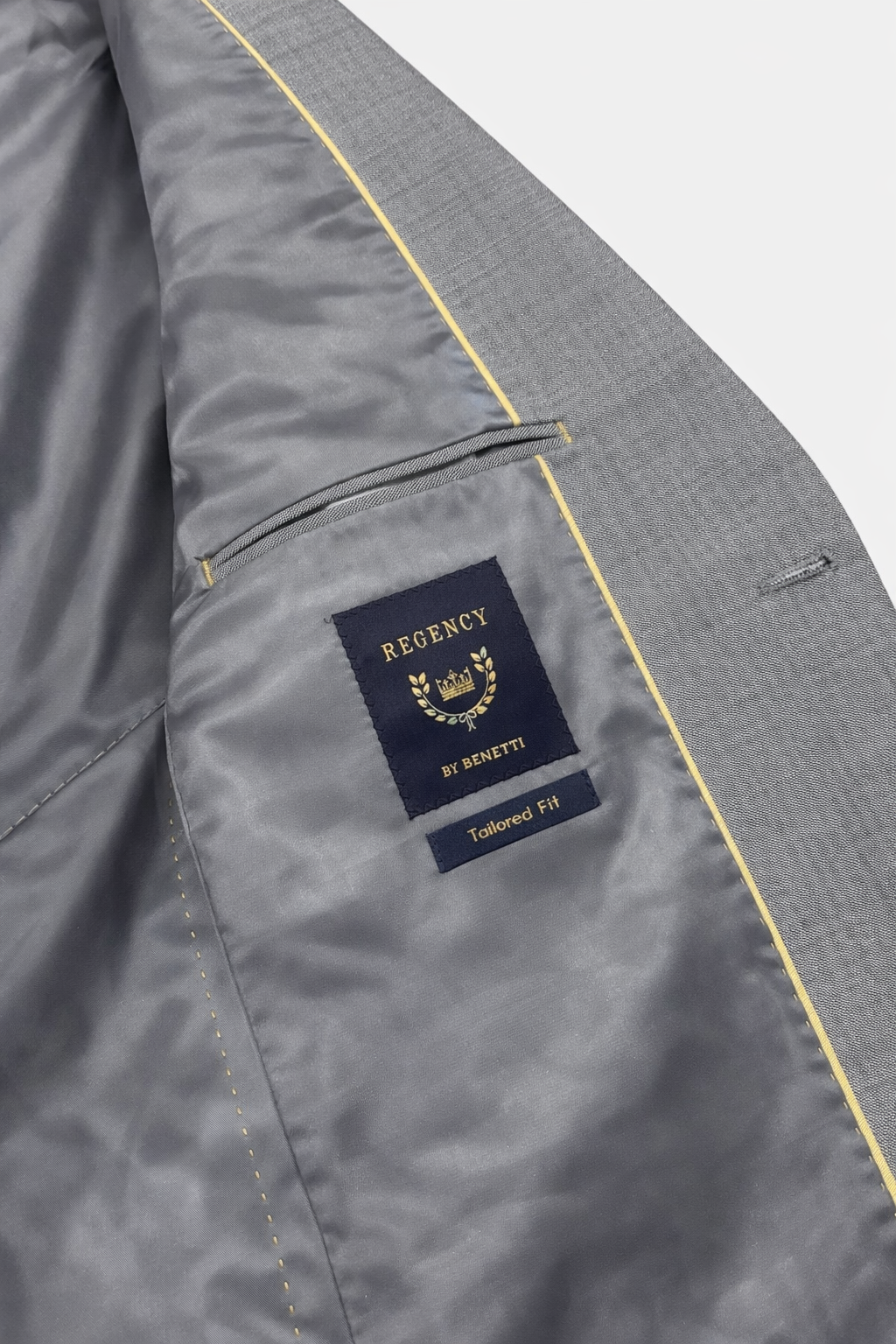 Benetti Regency Grey 3 Piece Wool Suit | Tailored Fit Jacket, Trousers & Waistcoat