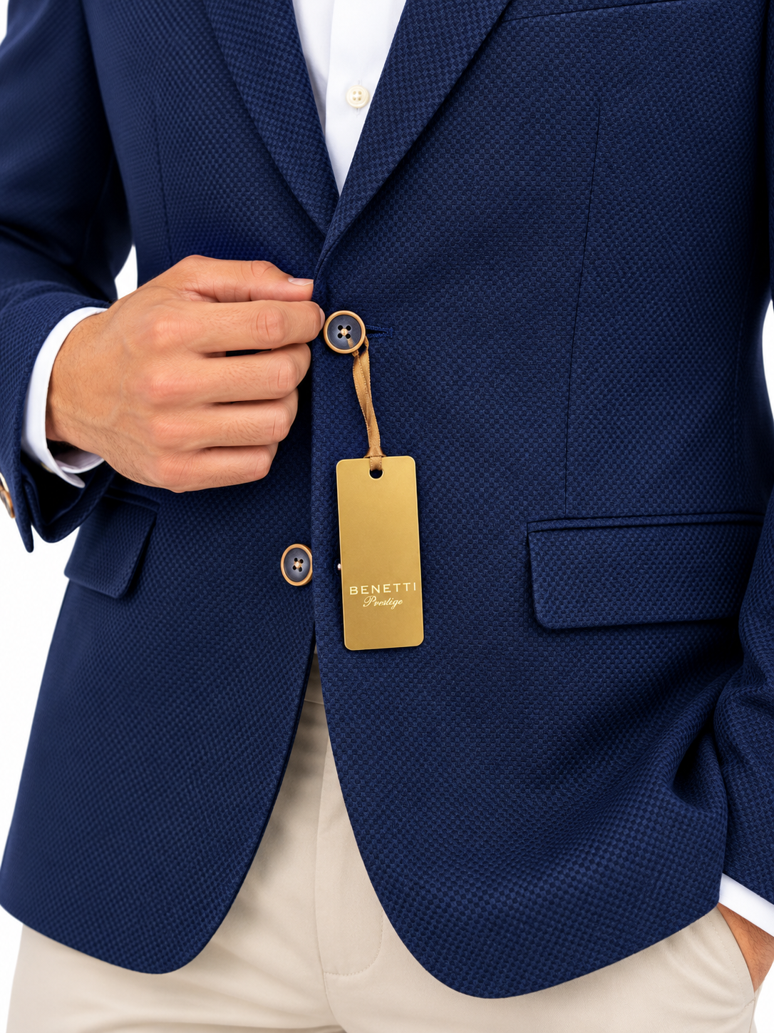 Navy Blue Twill Blazer | Comfort Fit Smart Casual Sports Jacket | Wilson Dark Blue