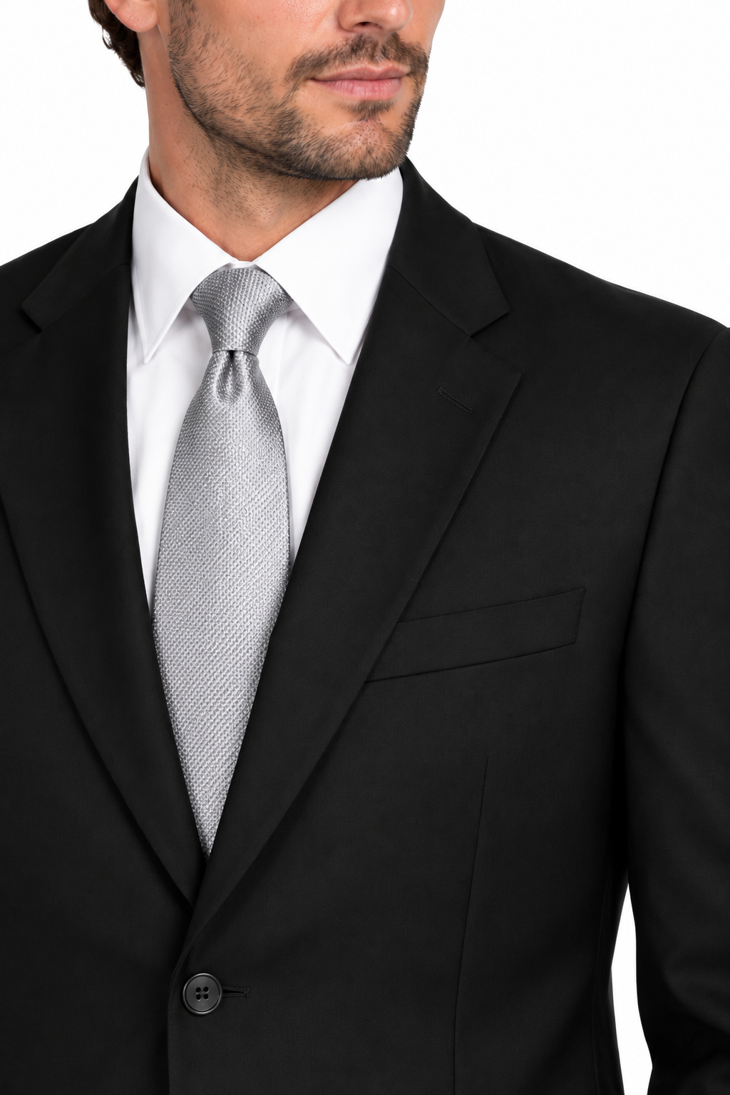 Plain Black 2 Piece Masonic Suit | Formal Short Jacket & Pinstripe Trousers | Masons Freemason Suit