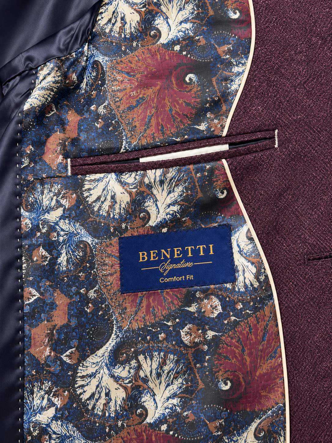 Purple Plum Tweed Textured Wool Blazer Jacket | Comfort Fit, Single-Breasted | Danny Bordo