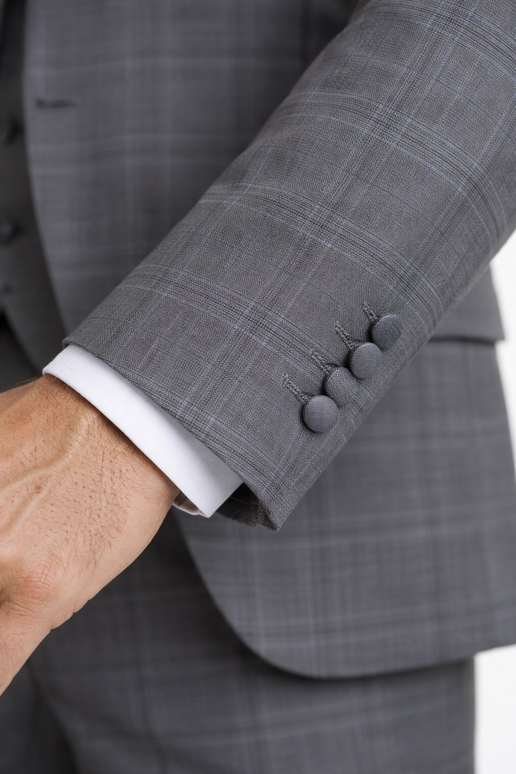 Grey Check 3 Piece Suit | Modern Fit | Jacket, Trousers & Waistcoat