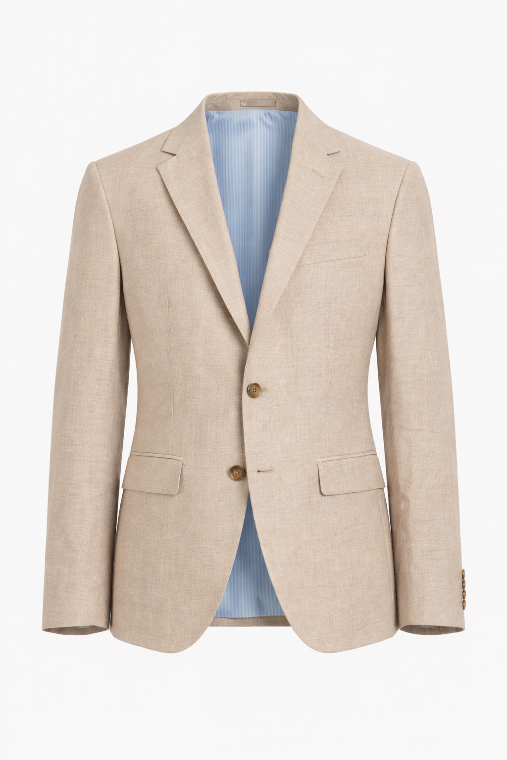 Beige Pure Linen Sports Jacket | Lightweight Oatmeal Blazer