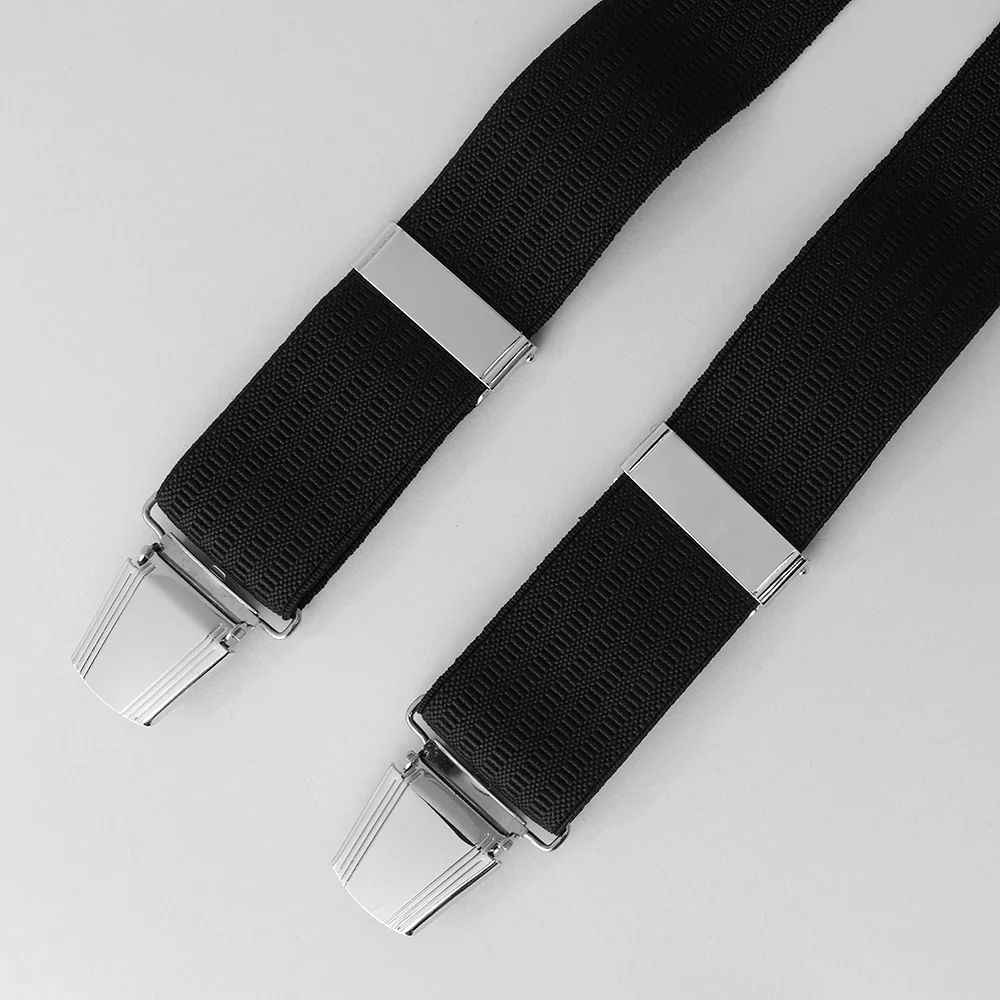35mm Men's Plain Black Braces