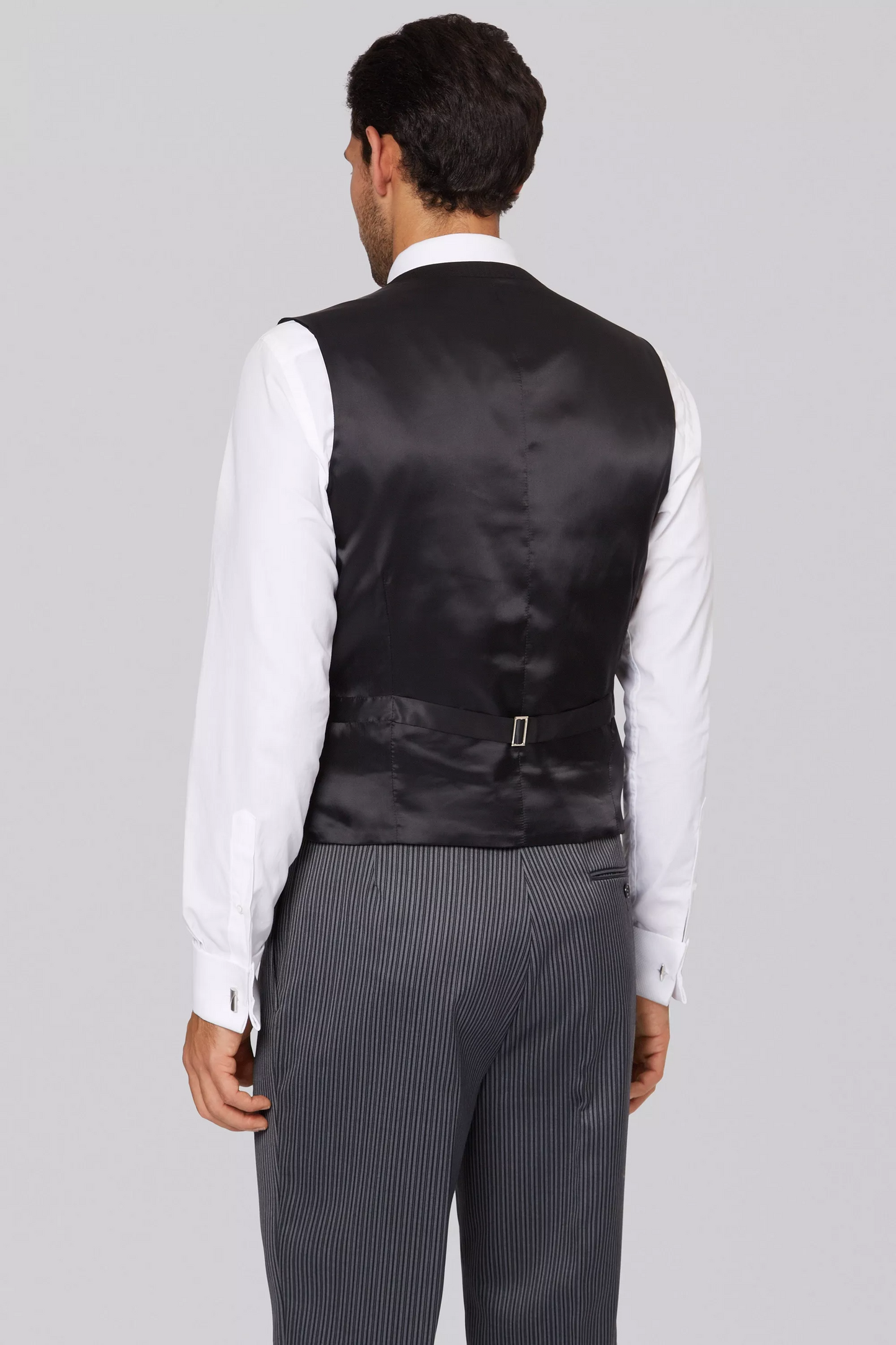 Black Herringbone Wool Waistcoat | Pre-Loved "Ex-Hire"