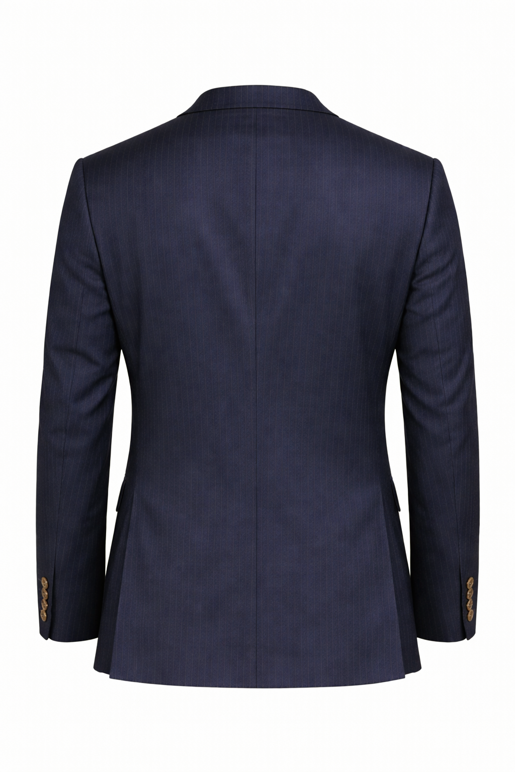 Navy Blue Pinstripe Suit Jacket | Wool Blend Peak Lapel Blazer