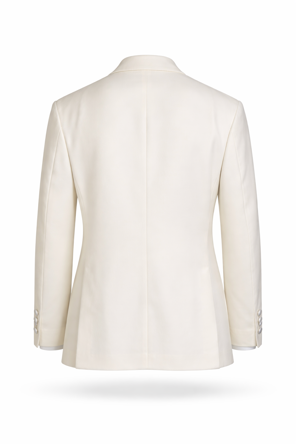 Ivory Dinner Jacket 100% Pure Wool | Single Breasted with Satin Lapel