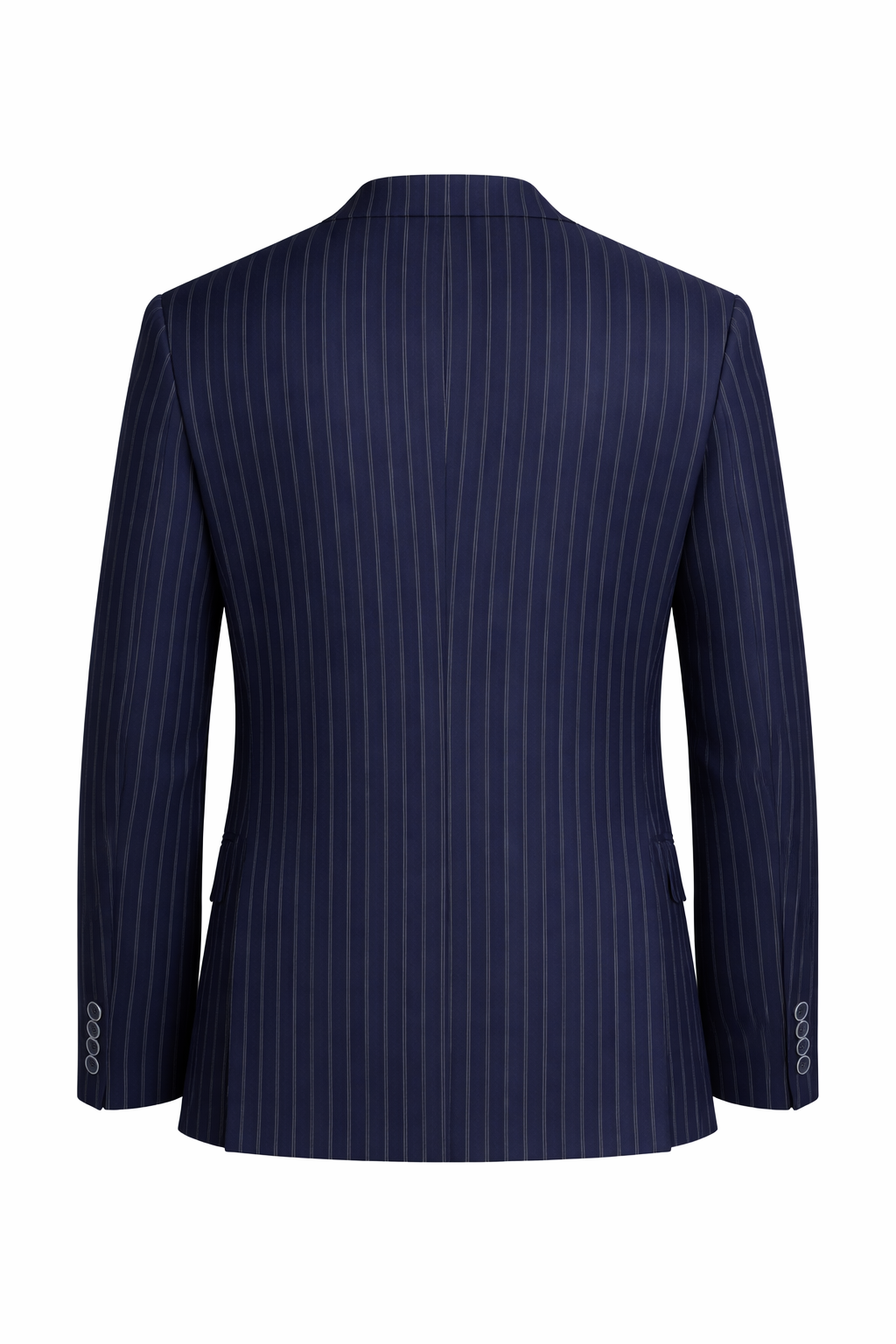 Navy Blue & White Striped Boating Jacket | Wool Blend Blazer
