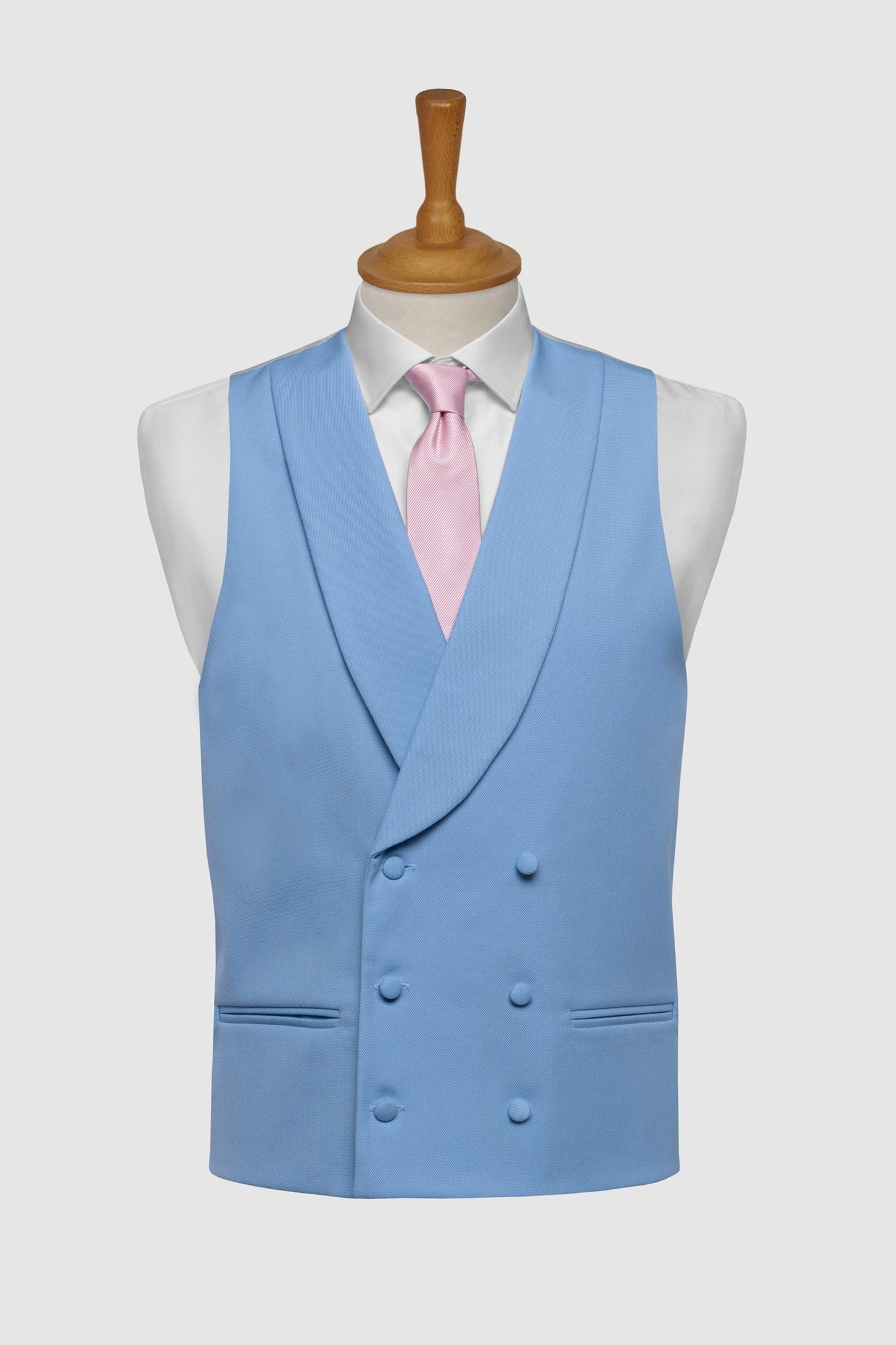 Blue Double-Breasted Pure Wool Waistcoat | Royal Ascot Formal Waistcoat