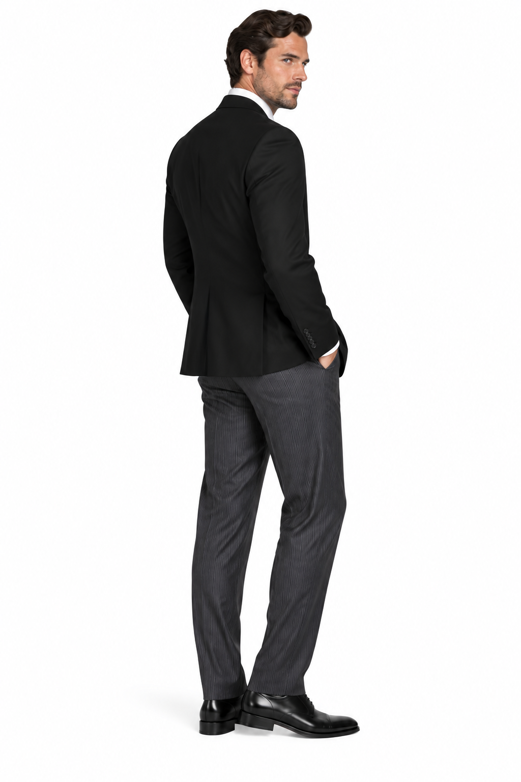 Plain Black Formal Short Morning Jacket | Masonic Masons Freemason Jacket