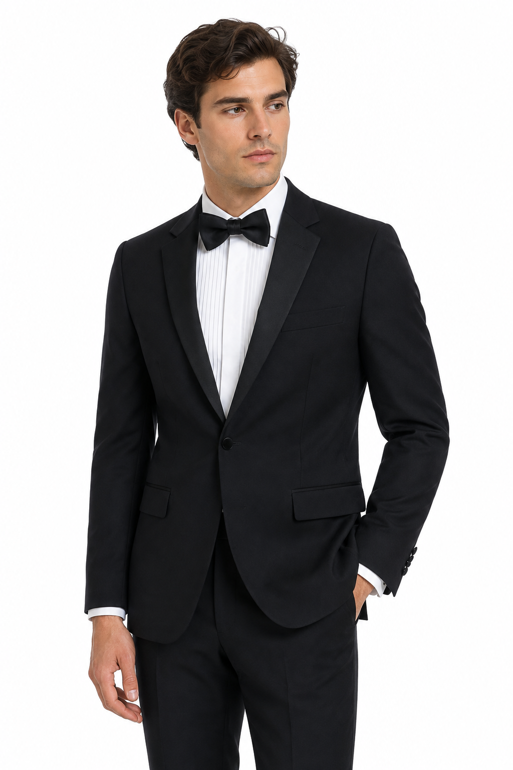 Torre Black 2 Piece Dinner Suit | Wool Rich Jacket & Trousers Tuxedo | Hampton