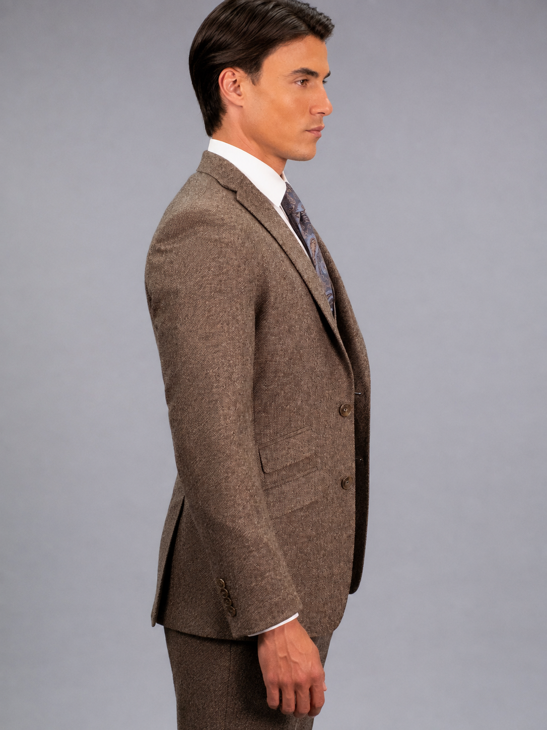 Torre Brown Yorkshire Mill Tweed 3 Piece Suit | 100% Wool | Regular Fit