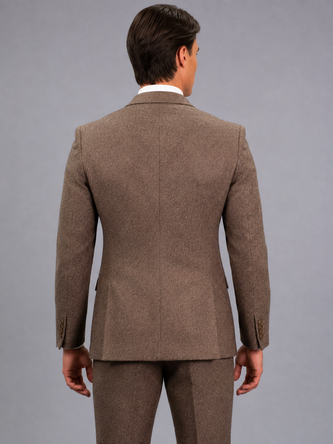 Torre Brown Yorkshire Mill Tweed 3 Piece Suit | 100% Wool | Regular Fit