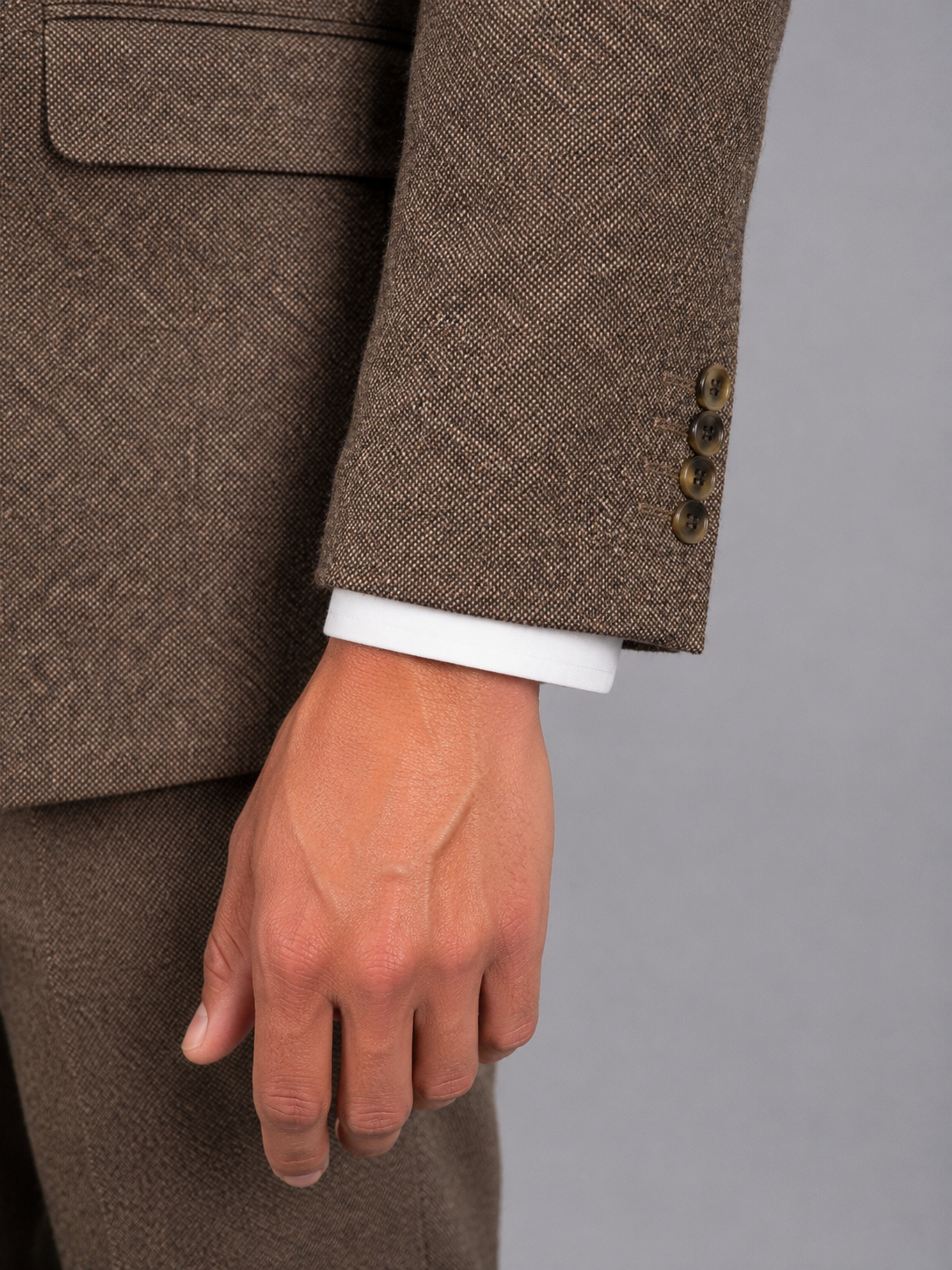 Torre Brown Yorkshire Mill Tweed 3 Piece Suit | 100% Wool | Regular Fit
