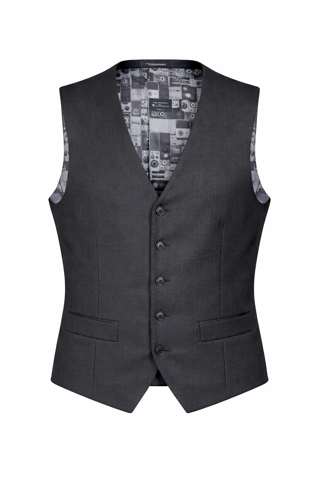 Ben Sherman Grey 3 Piece Suit | 100% Wool, Slim Fit | Jacket, Trousers & Waistcoat