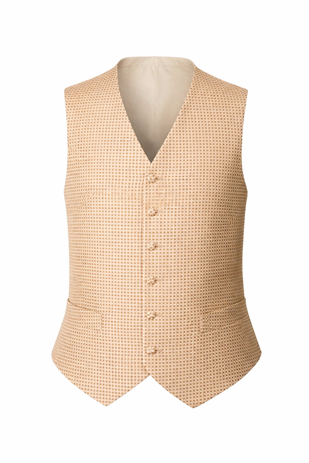 Beige Wool 3 Piece Suit | Classic Fit | Jacket, Trousers & Waistcoat