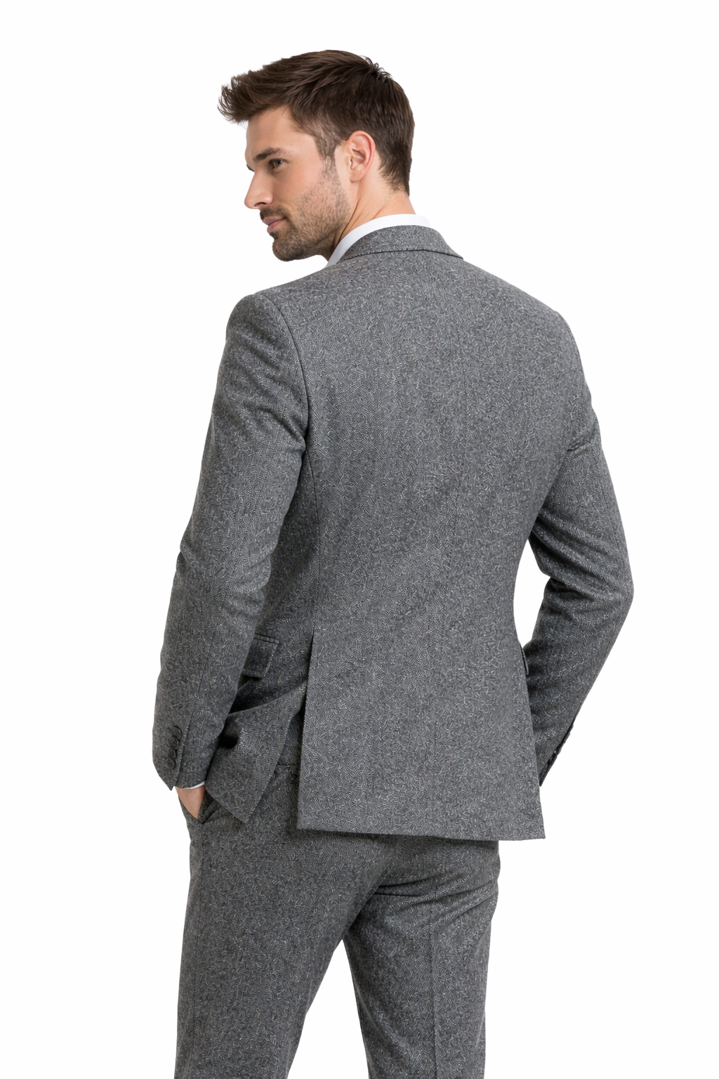 Grey Tweed 3 Piece Suit | Donegal Wool | Jacket, Trouser & Waistcoat