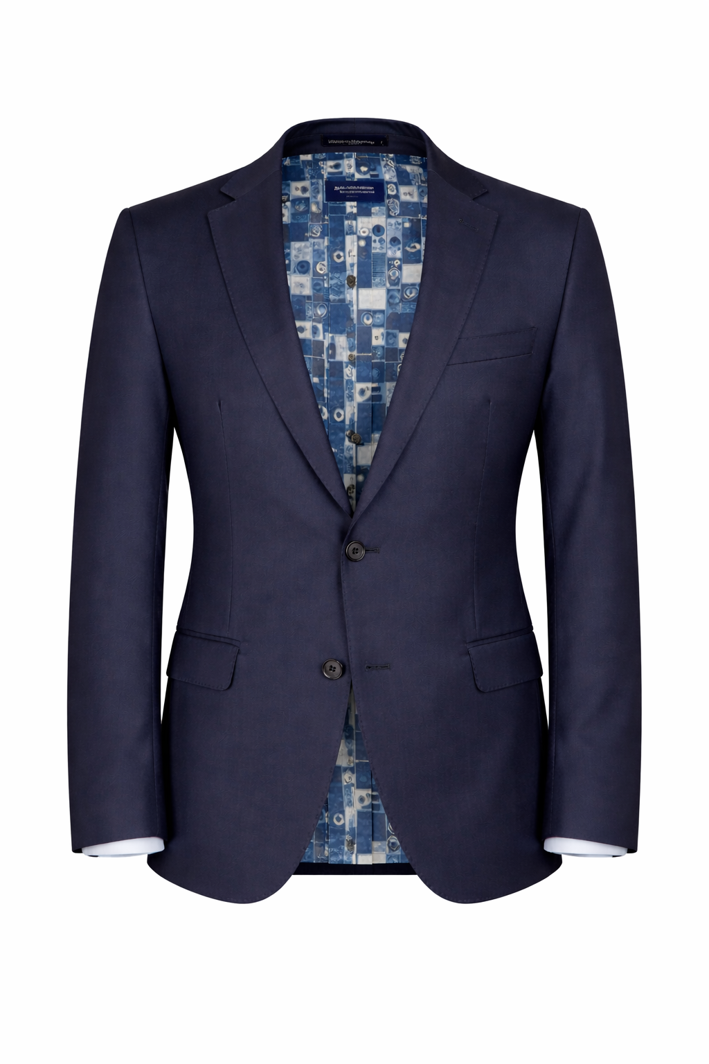Ben Sherman Navy Blue Suit Jacket | 100% Wool | Slim Fit