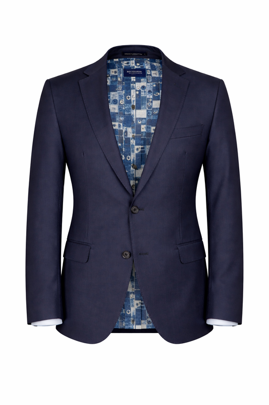 Ben Sherman Navy Blue Suit Jacket | 100% Wool | Slim Fit