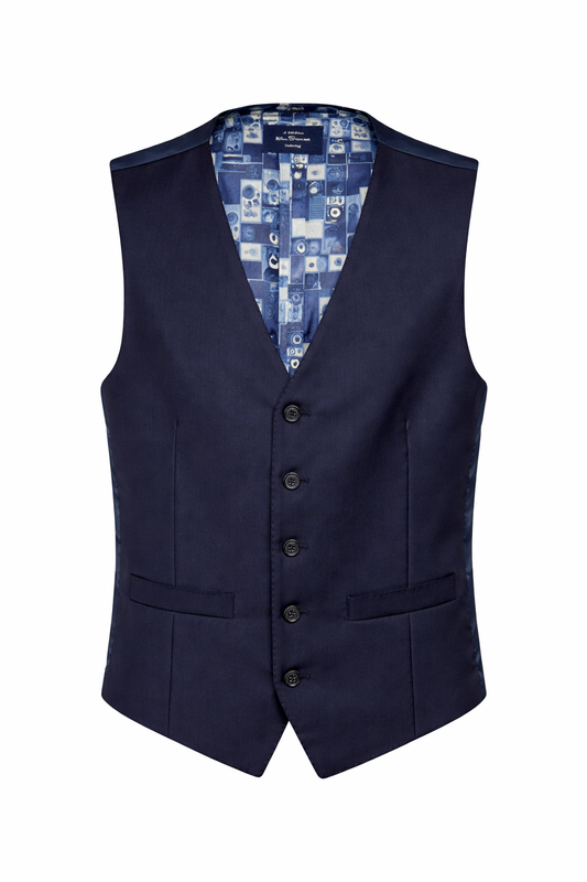 Ben Sherman Navy Blue Suit Waistcoat | 100% Wool | Slim Fit