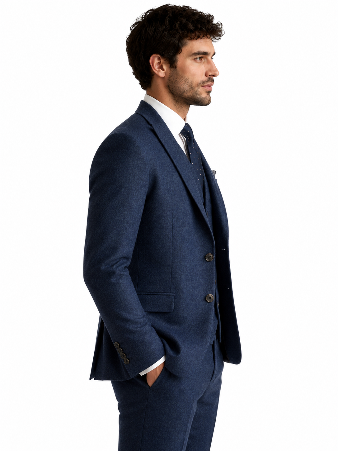 Wilvorst Blue Flannel 2 & 3 Piece Suit | 100% Wool | Slim Fit