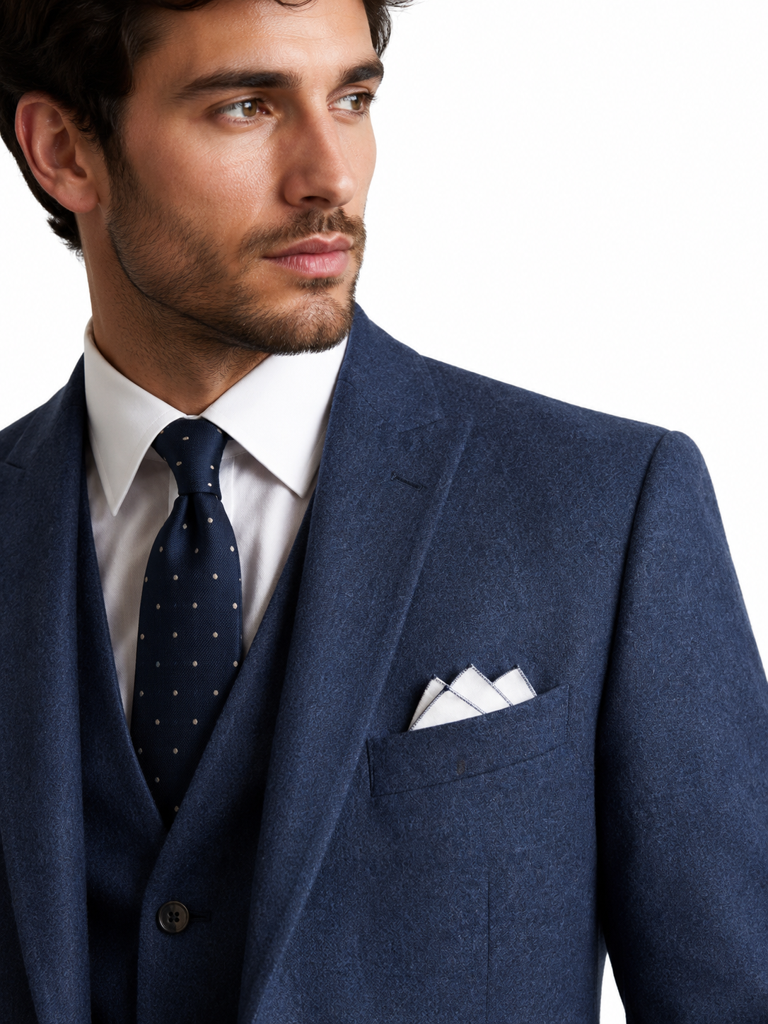 Wilvorst Blue Flannel 2 & 3 Piece Suit | 100% Wool | Slim Fit