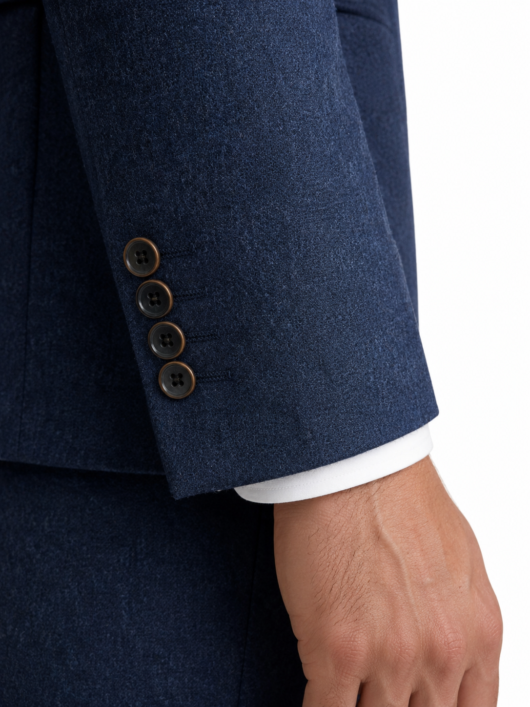 Wilvorst Blue Flannel 2 & 3 Piece Suit | 100% Wool | Slim Fit