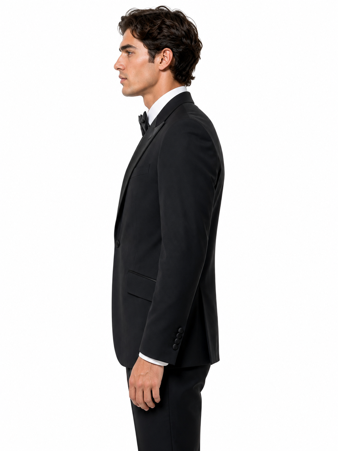 Black Peak Lapel Wool Dinner Jacket | Ex Hire Pre Loved