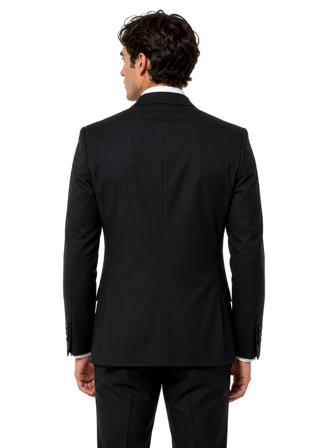 Black Peak Lapel Wool Dinner Jacket | Ex Hire Pre Loved
