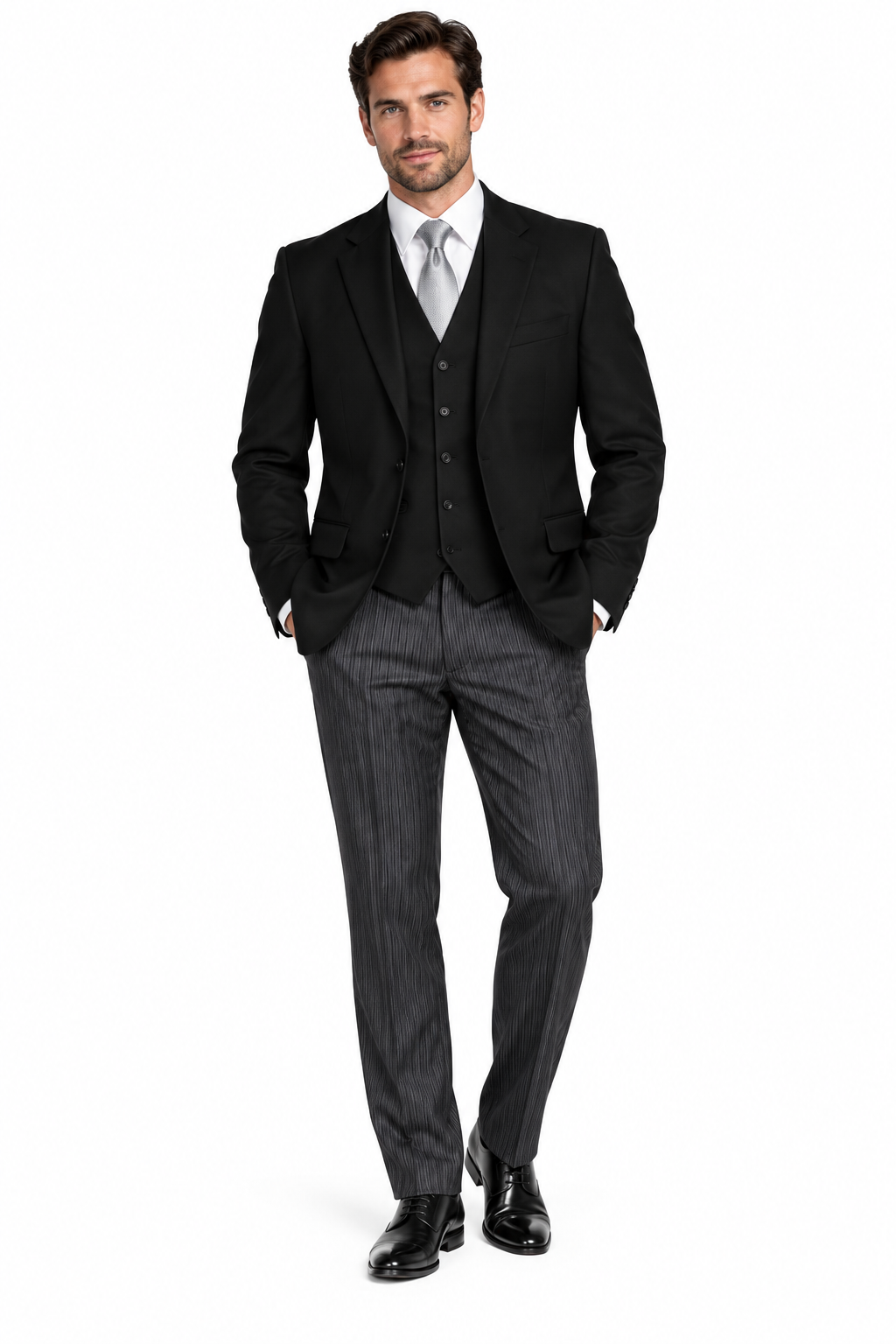 Plain Black Formal Short Morning Jacket | Masonic Masons Freemason Jacket