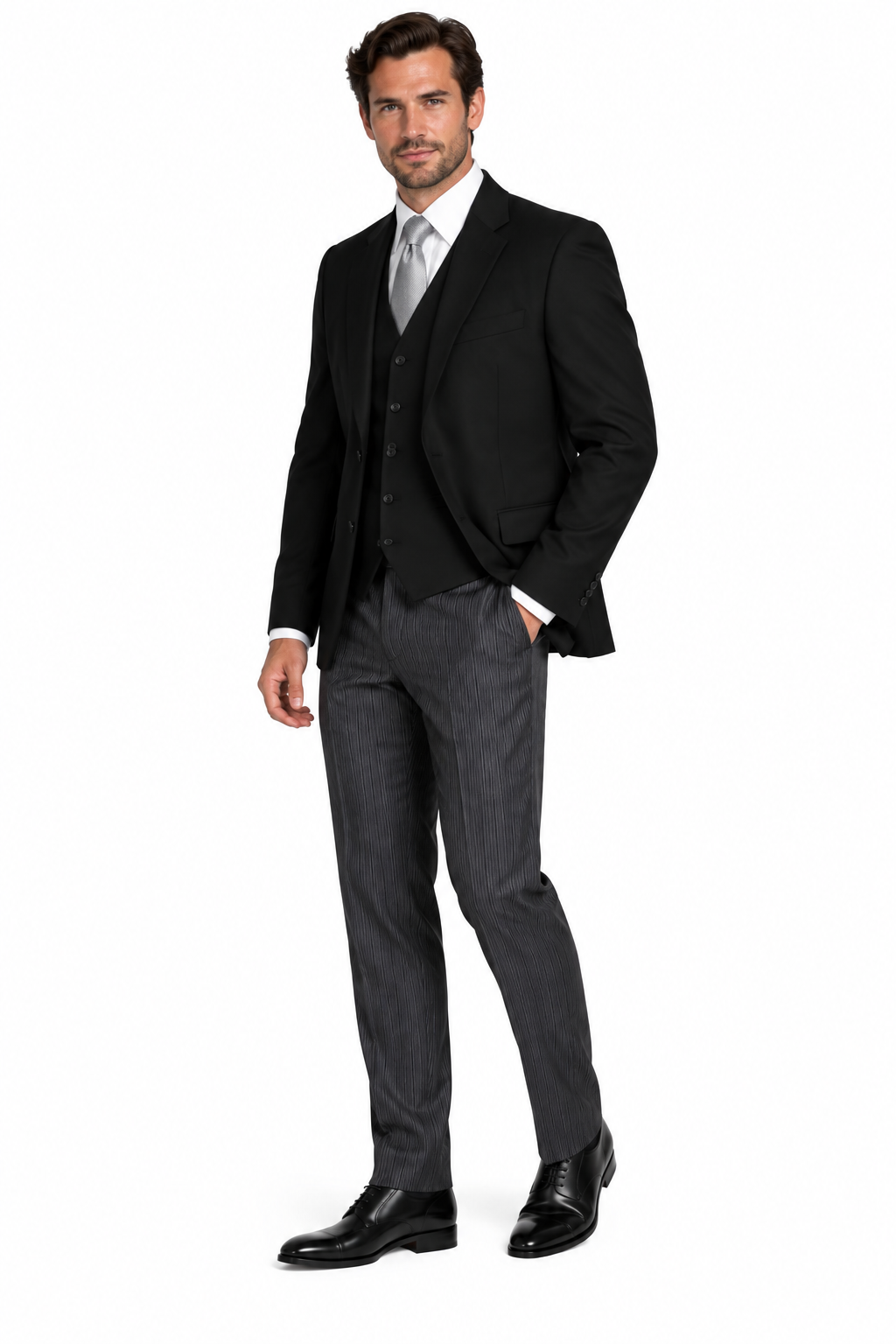 Plain Black Formal Short Morning Jacket | Masonic Masons Freemason Jacket