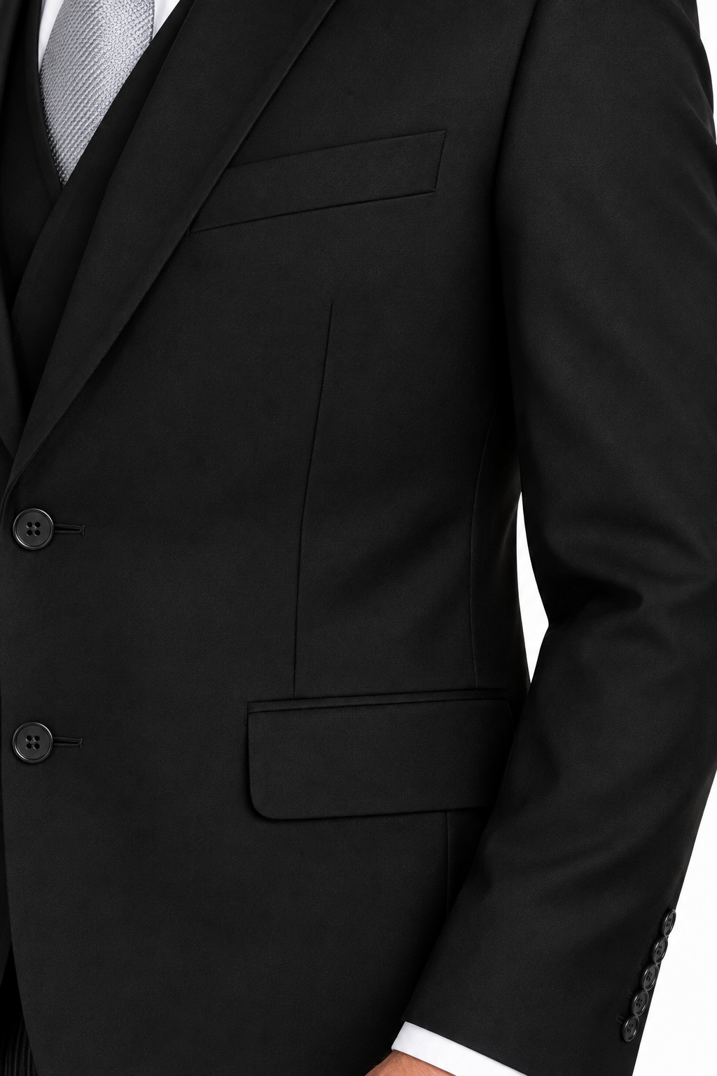 Plain Black Formal Short Morning Jacket | Masonic Masons Freemason Jacket