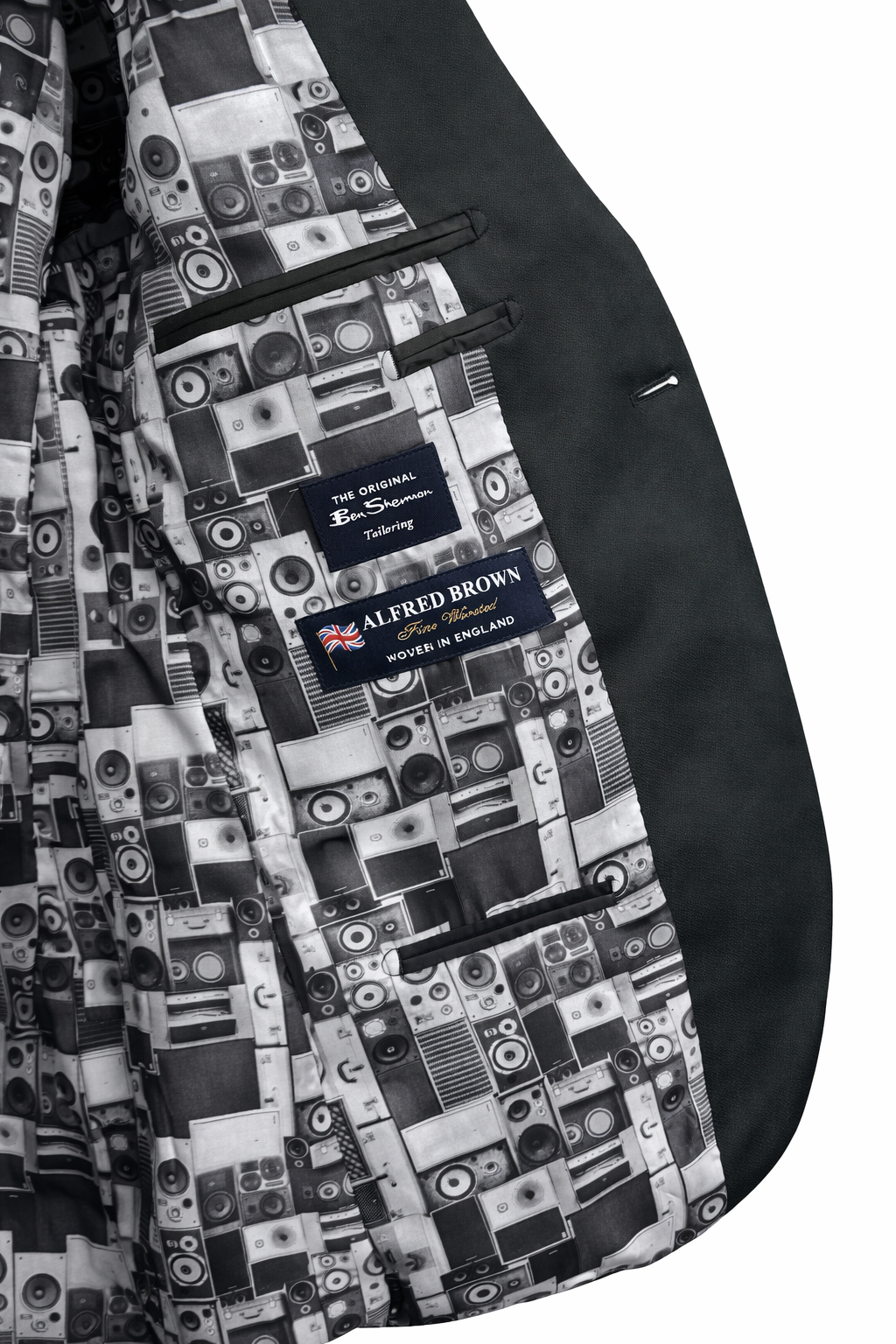 Ben Sherman Black 3 Piece Tuxedo | 100% Wool Dinner Suit | Jacket, Trouser & Waistcoat