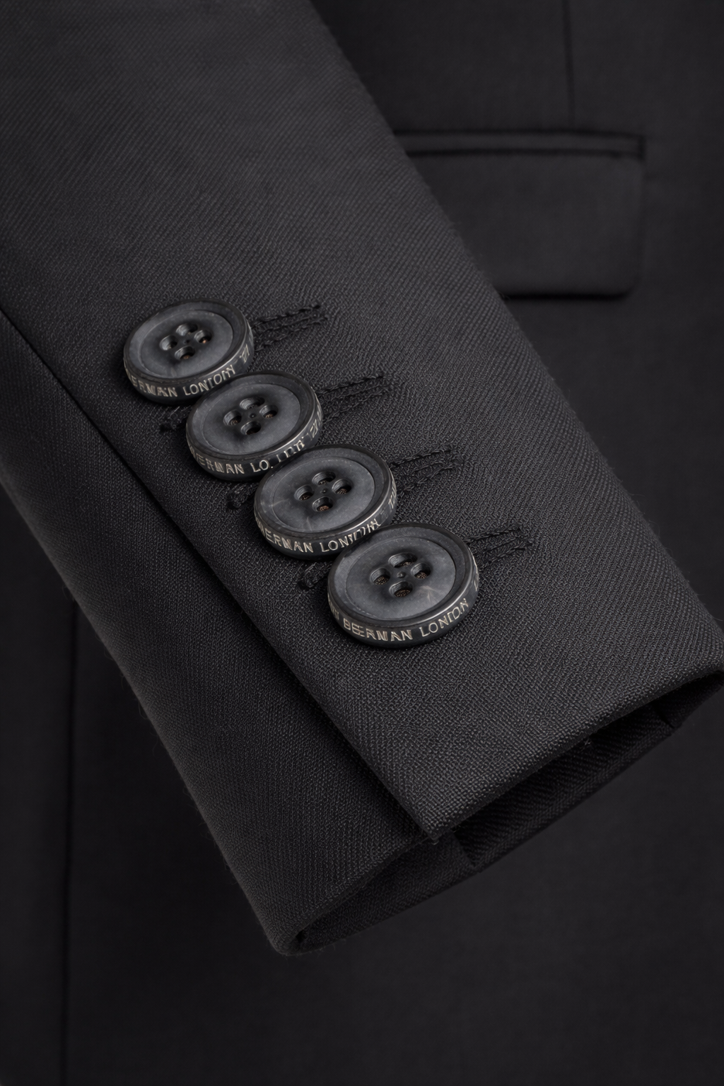 Ben Sherman Black 3 Piece Tuxedo | 100% Wool Dinner Suit | Jacket, Trouser & Waistcoat