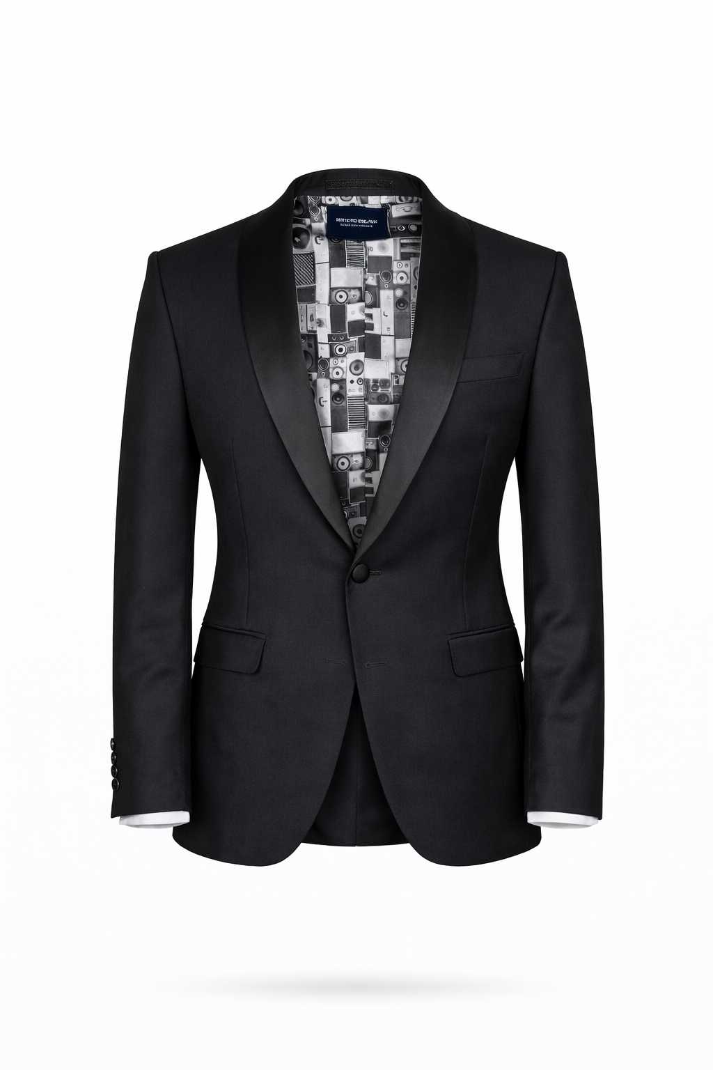 Ben Sherman Black 3 Piece Tuxedo | 100% Wool Dinner Suit | Jacket, Trouser & Waistcoat
