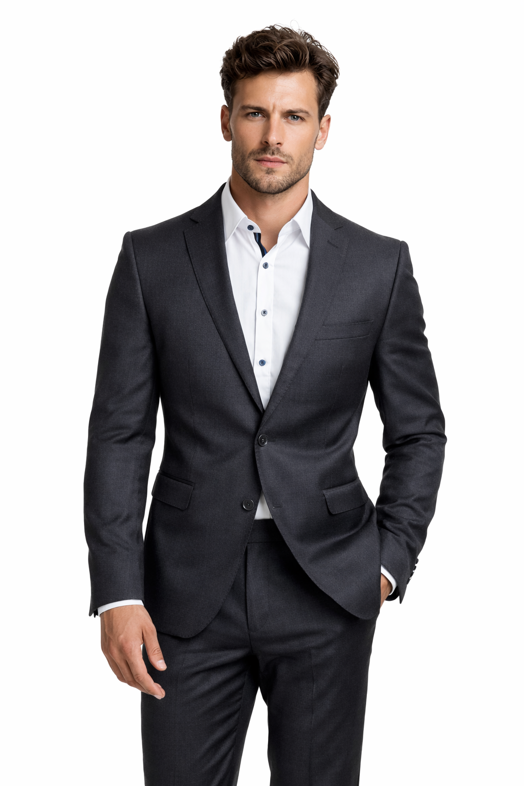 Ben Sherman Grey Suit Jacket | 100% Wool | Slim Fit