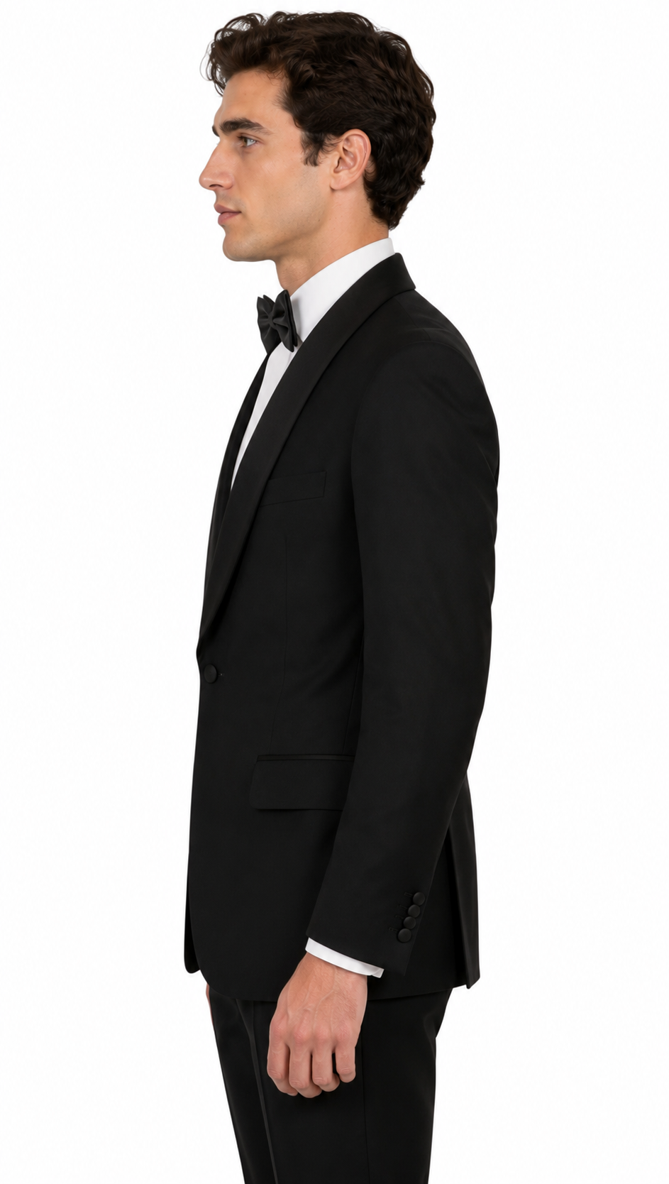 Black Dinner Jacket Blazer | Shawl Collar Tuxedo | Satin Lapel Formal Cruise Prom