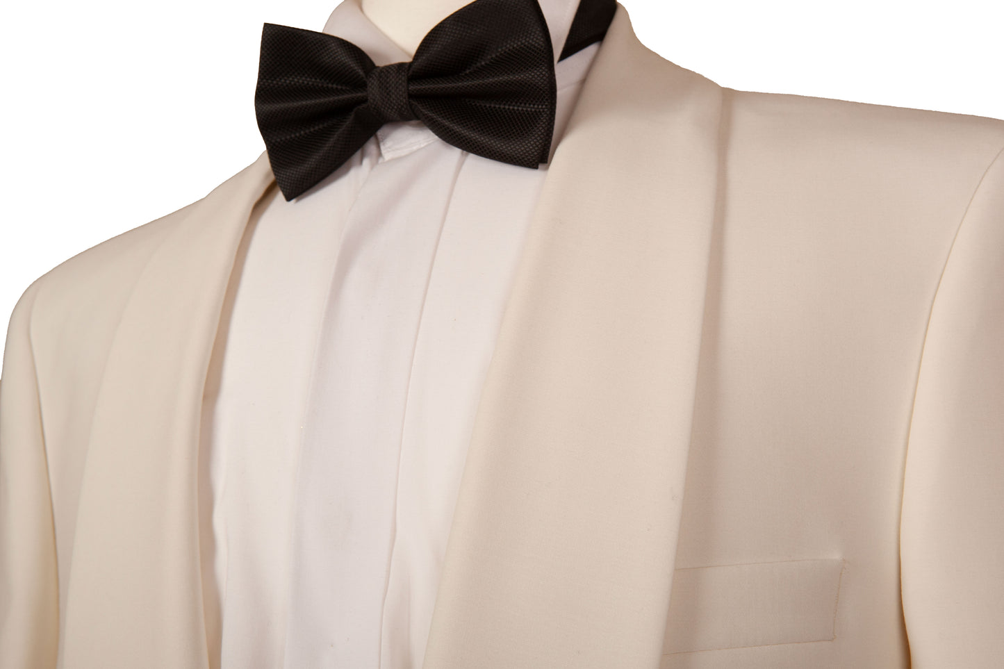 Ivory Shawl Collar Dinner Jacket | Wool Blend Cream Tuxedo