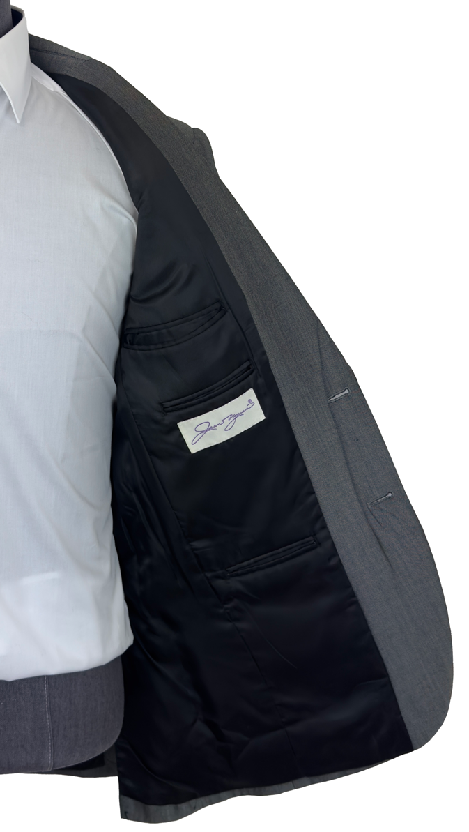 Grey Wedding Suit 2 Piece | Mohair Wool | Jacket & Trousers