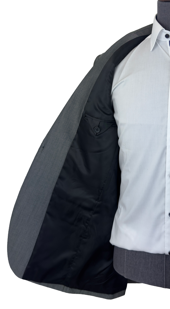 Grey Wedding Suit 2 Piece | Mohair Wool | Jacket & Trousers