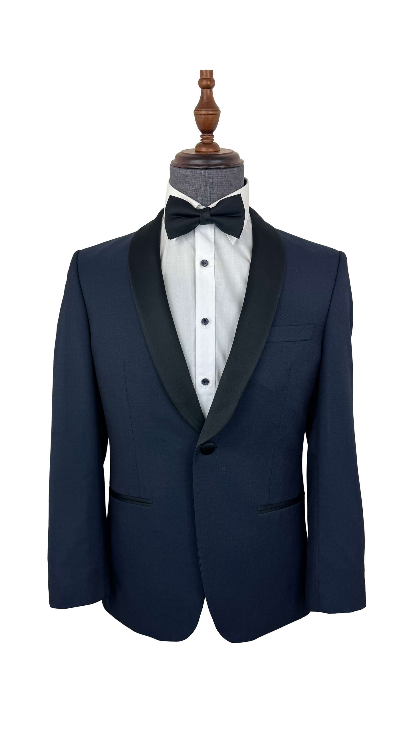 Navy Blue Tuxedo Suit | Wool Slim Fit Dinner Suit | Jacket & Trousers