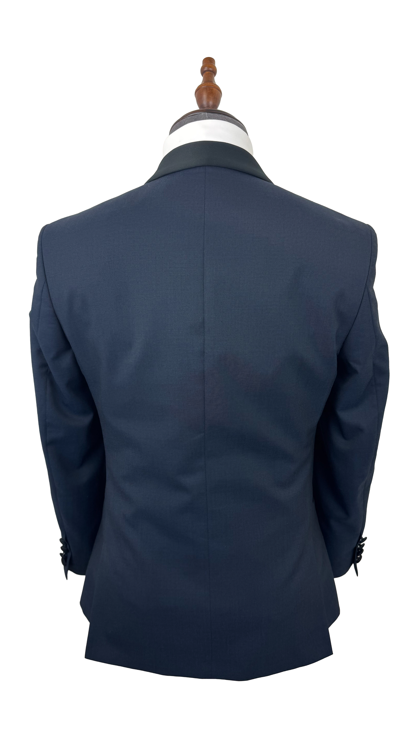Navy Blue Tuxedo Suit | Wool Slim Fit Dinner Suit | Jacket & Trousers