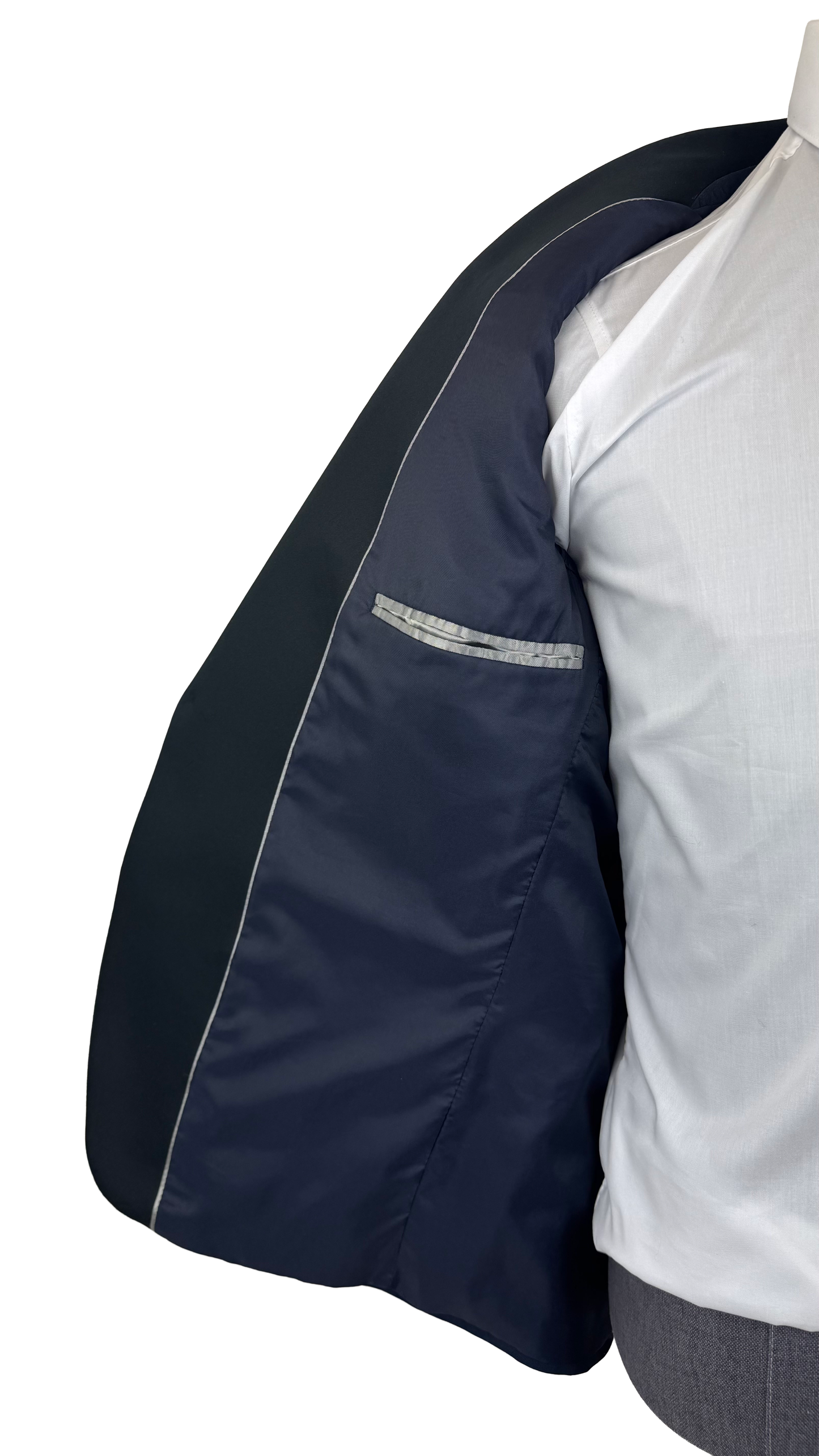 Navy Blue Tuxedo Suit | Wool Slim Fit Dinner Suit | Jacket & Trousers