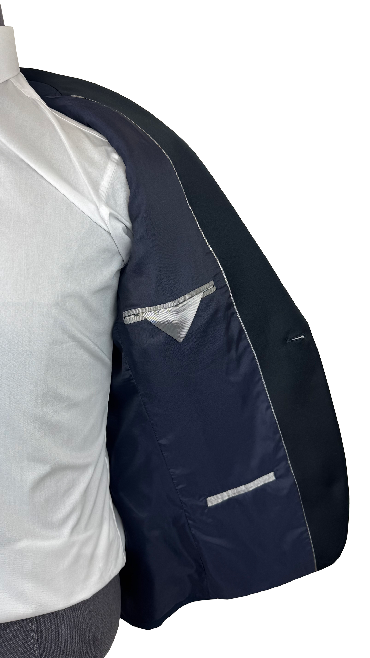 Navy Blue Tuxedo Suit | Wool Slim Fit Dinner Suit | Jacket & Trousers