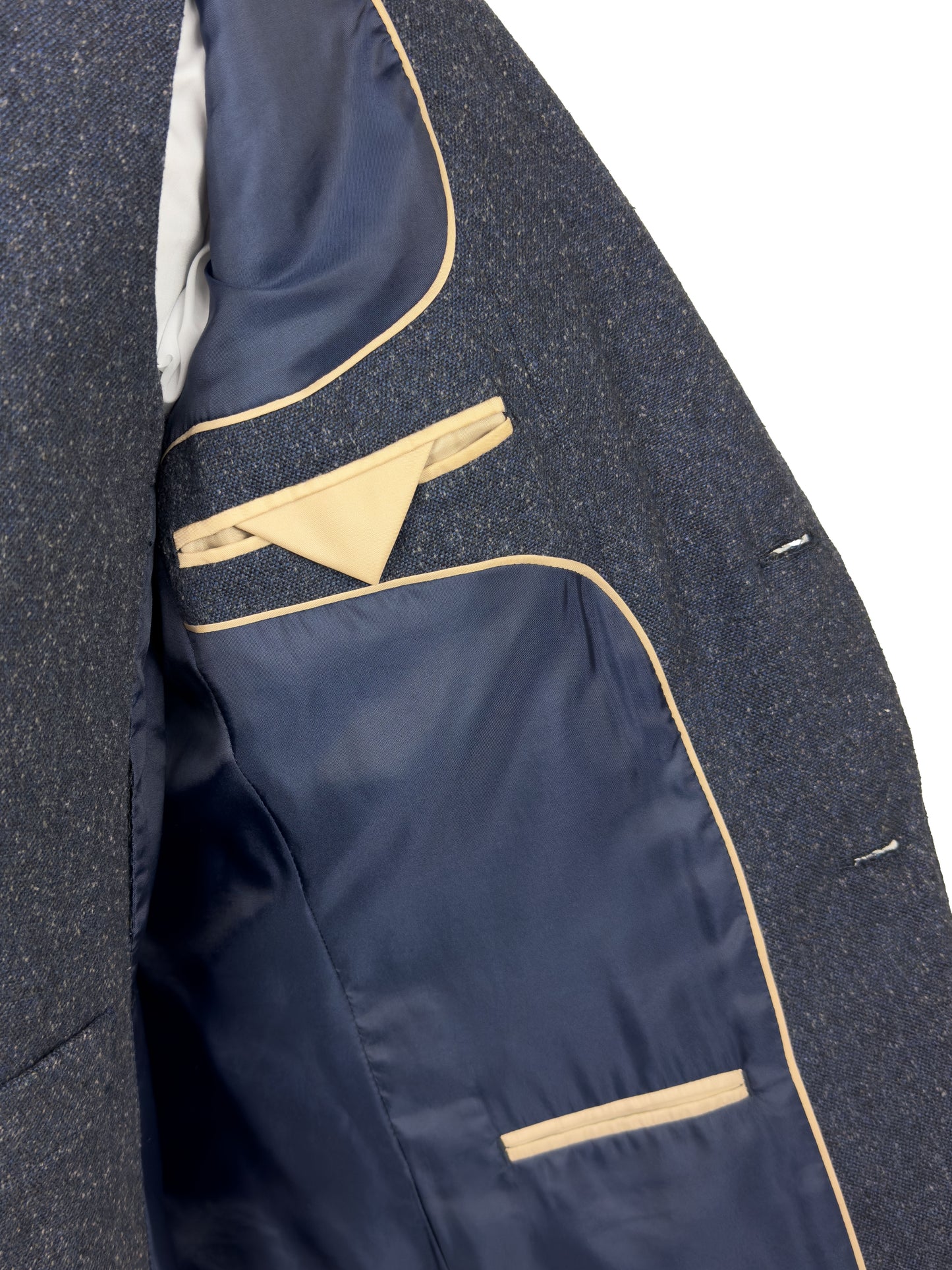 Navy Blue Tweed 3 Piece Suit | Donegal Wool | Jacket, Trouser & Waistcoat
