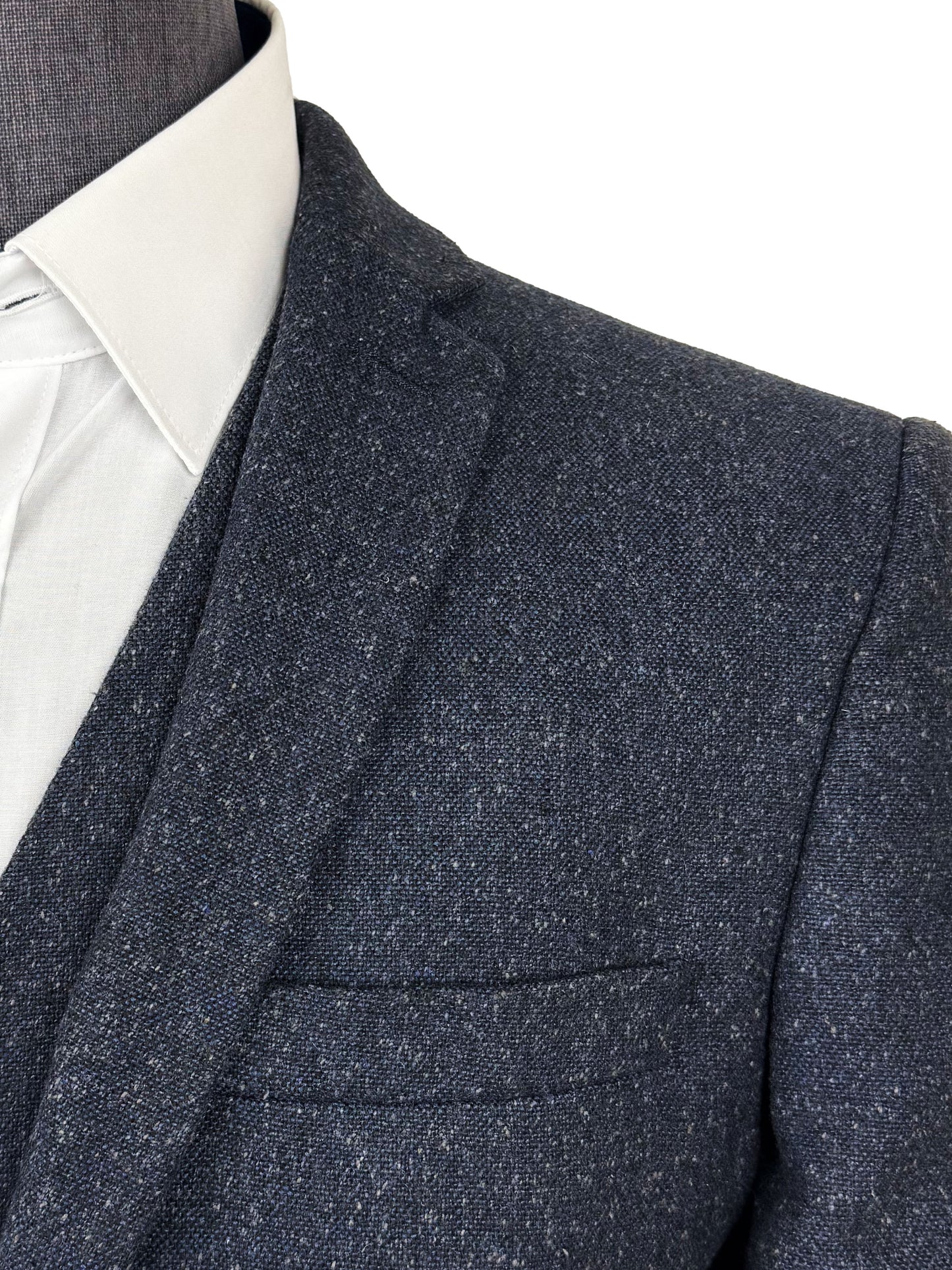Navy Blue Tweed 3 Piece Suit | Donegal Wool | Jacket, Trouser & Waistcoat