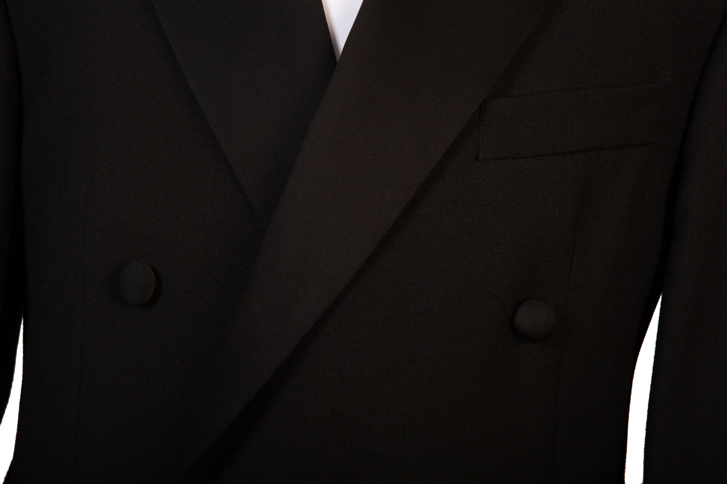 Black Double Breasted Tuxedo Jacket - Ex Hire