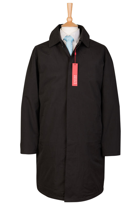 Classic Black Raincoat Mac Coat - Brand New